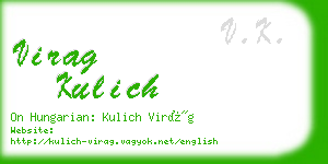 virag kulich business card